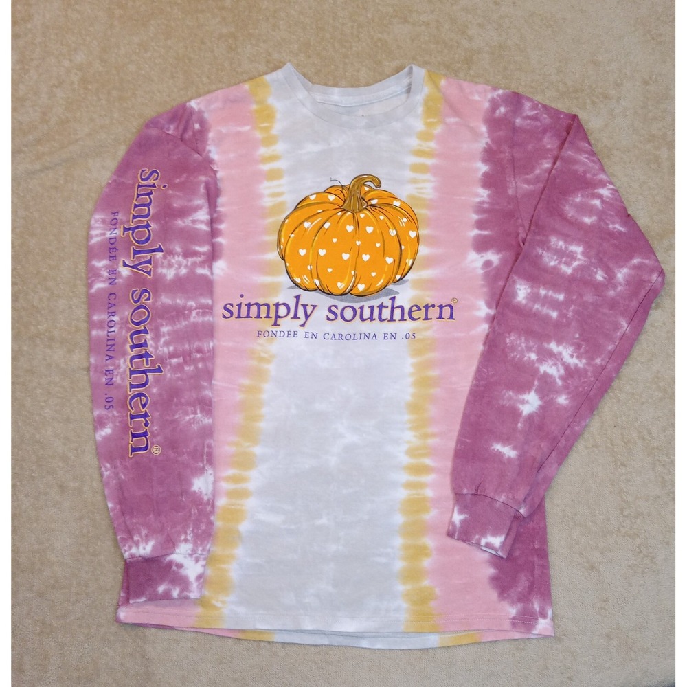 Simply Southern Woman's Small Tye Dye Long Sleeve T-Shirt‎